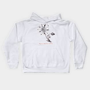 Figure 4 - Perfect Flower with pink outline Kids Hoodie